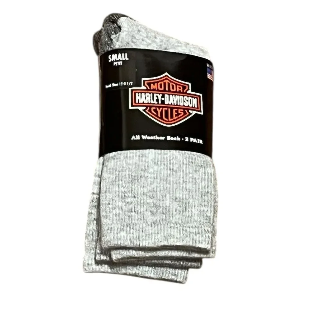 Harley-Davidson‎ Youth All Weather Socks, 2 Pairs, Size Youth 12-3 1/2